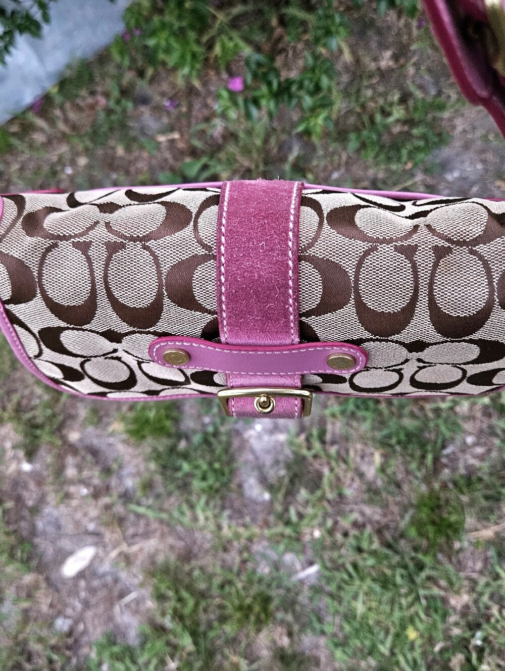 Vintage Coach 1482 Pink Signature Soho Buckle Shoulder Bag Hangtag Y2K - Picture 5 of 15